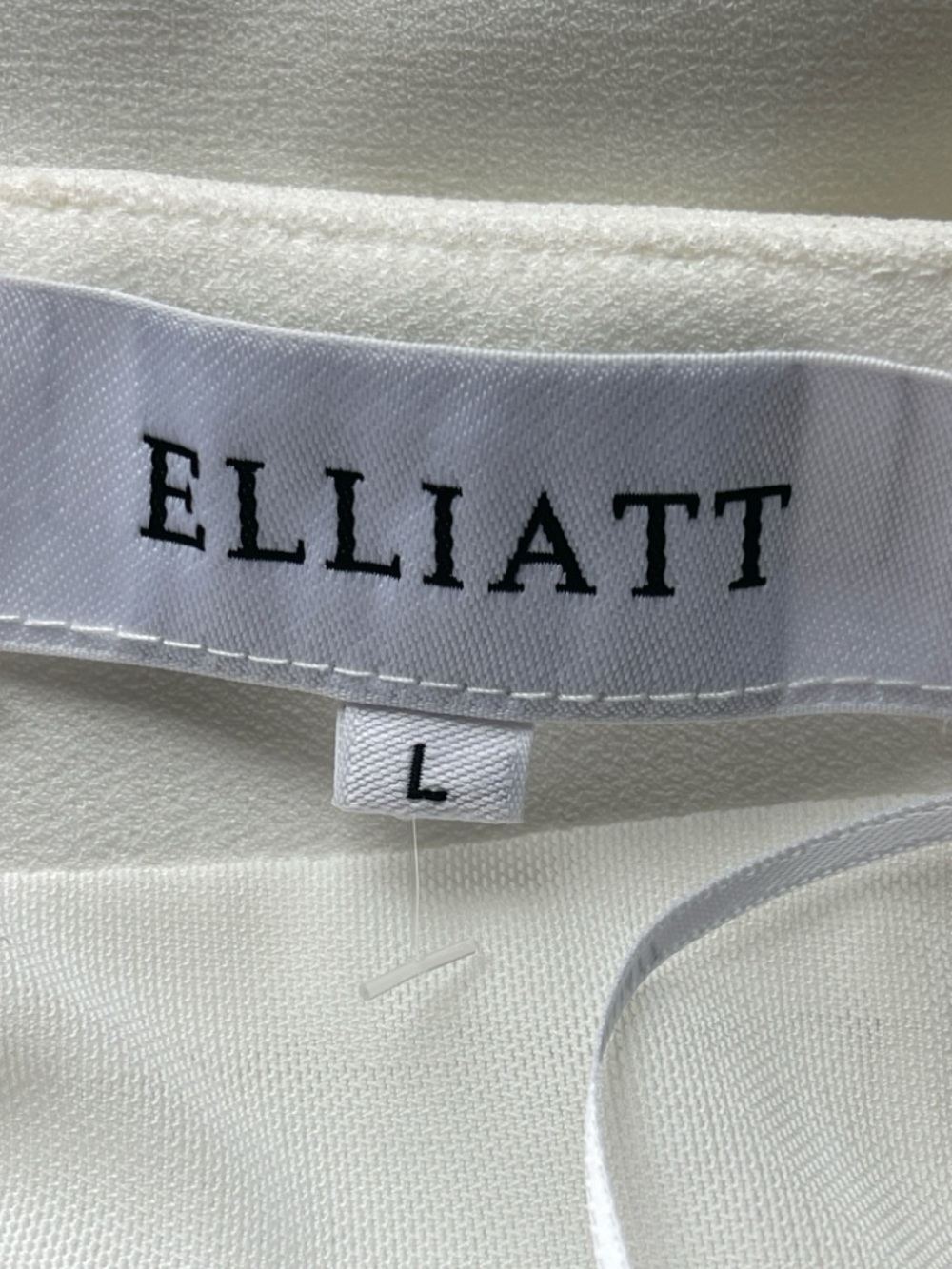 Elliatt Janelle Floral Appliqué Halter Neck Cocktail White Midi Dress Size Large - Picture 10 of 11